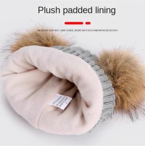 Ensemble d'hiver 3 pièces avec bonnet à pompon écharpe gants chauds - 6