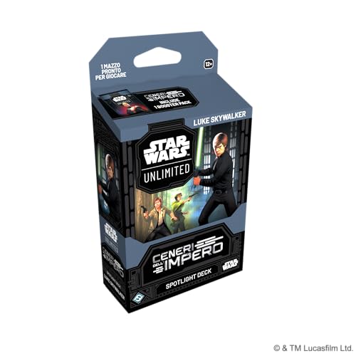 Asmodee FFG Star Wars: Unlimited Gioco di Carte Collezionabili Ceneri dell'Impero - Spotlight Deck Luke Skywalker - Carte esclusive - Dai 12 anni, 2+ giocatori - Versione italiana