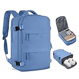Mochila de viagem coofay casual e versátil, Azul-celeste A, Standard