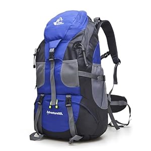 Bseash 50L Hiking Backpack, Water Resistant Lightweight Outdoor Sport Daypack Travel Bag for Camping Climbing Touring