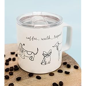kate spade new york Stainless Steel Insulated Mug with Handle and Lid, 16 Ounce Double Wall Tumbler, Reusable Coffee Travel Mug for Hot and Cold Drinks, Dog Party kate spade new york Stainless Steel Insulated Mug with Handle and Lid 16 Ounce Double Wall Tumbler Reusable Coffee Travel Mug for Hot and Cold Drinks Dog Party