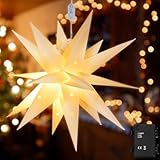 Matériau fiable : le poinsettia 3D est fabriqué en PVC de haute qualité, solide et durable, pliable, avec un design 3D unique, il suffit de le plier pour révéler une superbe étoile de Noël à l'extérieur, facile à assembler
