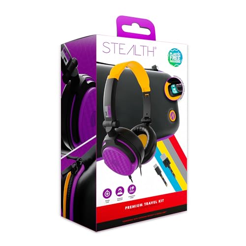 STEALTH Premium Travel Kit Compatible with Nintendo Switch/Lite/OLED, Including Headest and Braided Charging Cable