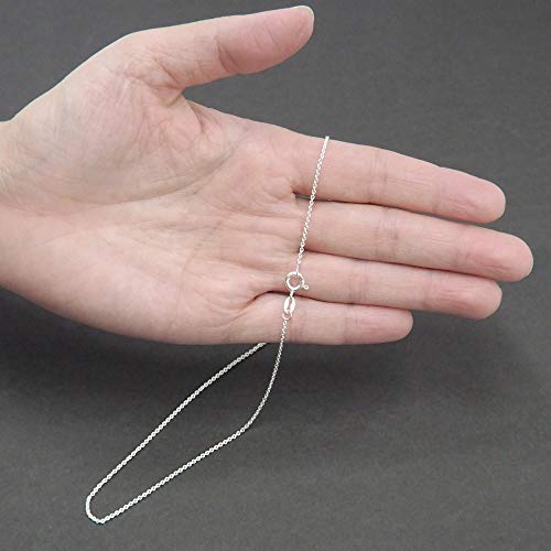 Sterling Silver 1.3mm Cable Chain Necklace Solid Italian Nickel-Free, 15-24 Inch4