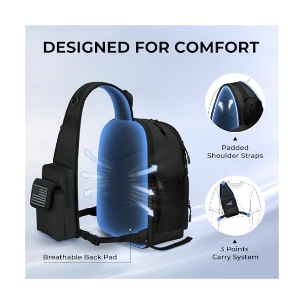 KastKing Karryall Fishing Sling Tackle Bag with 2 Tackle Trays, Tactical Fishing Tackle Storage Bag, Fishing Gear Storage - Image 6