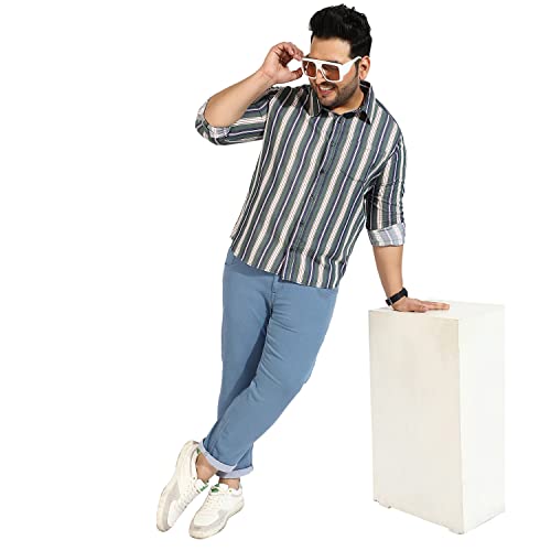 Image of CAHOOT Instafab Plus Men's Button Up Regular Fit Shirt for Casual Wear | Modern Clothing Shirt Crafted with Regular Sleeve, Comfort Fit & High-Performance for Everyday Wear