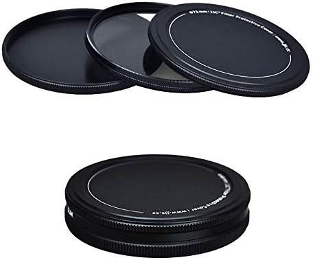 JJC Metal Lens Filter Stack Cap Filter Protective Case for 67mm Ultraviolet UV Filter Circular Polarizer CPL Filter Neutral Density ND Filter and More Filters in 67mm Thread Size,Upgraded Slim Version