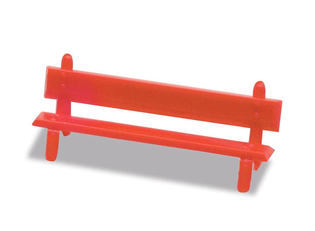 Peco LK-26 OO Gauge Platform Seats (Red)(Pack 12)