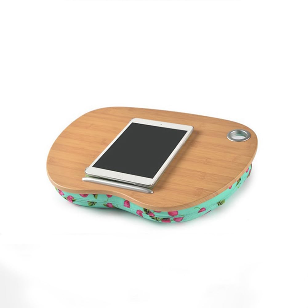 Bureau 1 Pièce avec Coussin d'oreiller Bureau d'apprentissage pour Ordinateur Portable 14 Pouces D