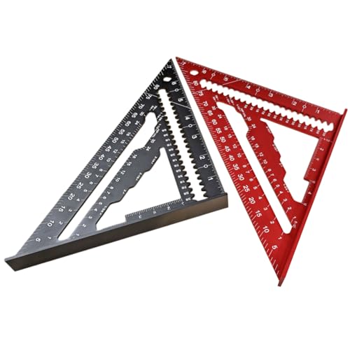 Regla triangular de aluminio para evitar errores de corte con ajuste de angulo de 0 a 90 grados 3