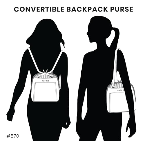 Image of CHALA Convertible Backpack Purse - Women Convertible Shoulder Purse with Adjustable Strap