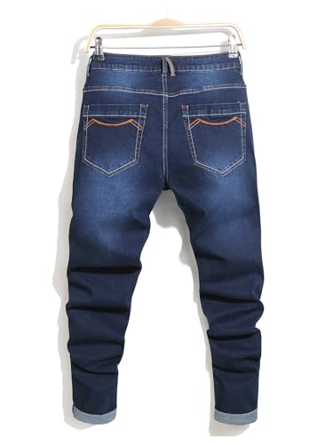 Verdusa Men's Skinny Jeans Straight Leg Casual Stretchy Denim Pants with Pockets2