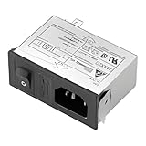 06AK2D, Power Entry Module EMI Filter, Single 115V 6A, 250V 4A, IEC C14, Snap-in, N/A-Lug