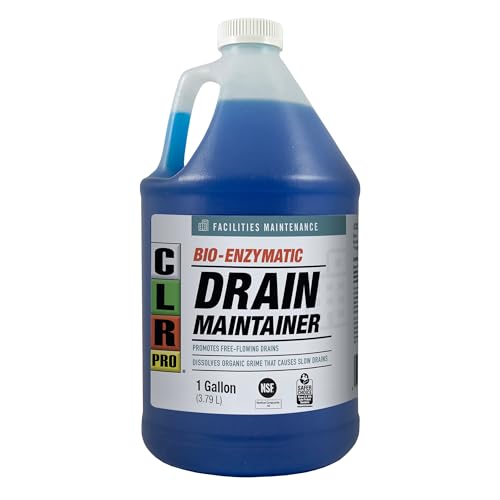 CLR PRO Commercial Drain Maintainer and Grease Trap Treatment, Preventative Maintenance Bio Enzyme Formula, Reduces Odor and Breaks Down Grease, 1 Gallon Bottle