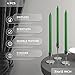 CANDWAX Green Taper Candles Pack of 4 - Slow Burning Dripless Unscented Straight Candles 12 inch - Ideal for Dinner Table - Smokeless Long Candlesticks