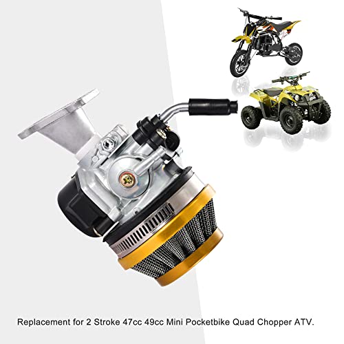 Goofit Carburetor Carb Air Filter Assembly Replacement For 2 Stroke 47Cc 49Cc 50Cc 60Cc 80Cc Mini Pocket Dirt Bike Scooter Quad Chopper Atv Yellow #TOP4