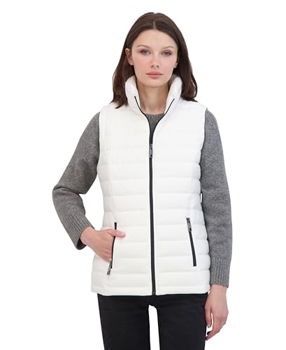 Image of Nautica Women's Stretch Puffer Vest - Water-resistant Transitional Outerwear Layer With Detachable Hood