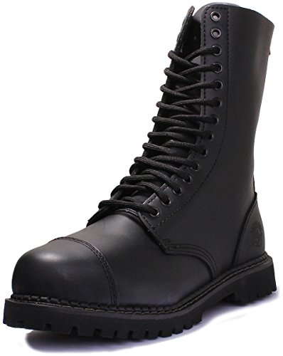 Grinders Herald CS Steel Toe 14 Eyelet Lace up Boot (8 US, Black)