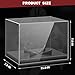 Leffis Football Display Case, Acrylic Football Case Display Case, Memorabilia Display Cases with Removable Built-in Football Display Stand for Autographed Football (No Assembly Required)