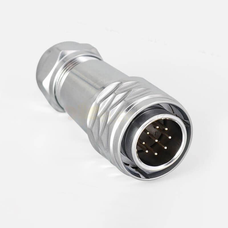 SF20 9 Pin Docking Male Plug Female Socket Back-Mount Waterproof Circular Metal Aviation Industrial Push-Pull Quick