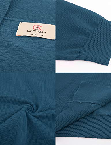 Image of GRACE KARIN Women Cardigan Sweaters Lightweight Knit Cropped Cardigans Trendy 3 /4 Sleeve Shrug Bolero S-3XL