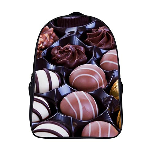 Sac à dos d'école de chocolat 3D grand volume 40x28x16cm pour fournitures A4