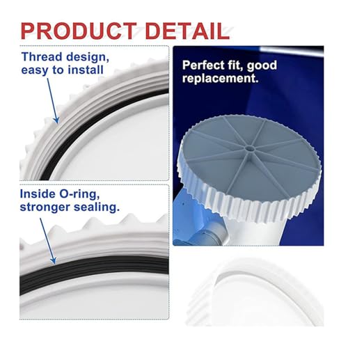 NUHFUFA SFX1000 SFX1500S Pool-Sandpumpendichtungsabdeckung, Ablaufabdeckung mit Dichtung, Vakuumadapter, Ersatzzubehör