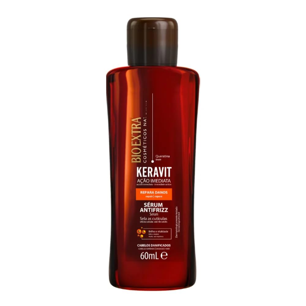 Bio Extratus Keravit Immediate Action Repair 60mL, Hair Serum Keratin, Seals Split Ends, Eliminates Frizz, Protects Hair