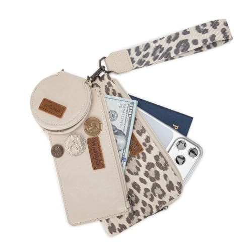 Image of Montana West X Wrangler Keychain Wallets for Women Dual Pouch Wristlet