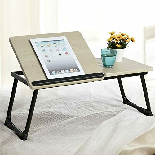 BAKAJI Tavolino Vassoio da Letto Divano per Notebook PC Laptop Pieghevole Leggio 65x30cm, Tavolino...