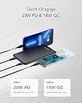 PD Banque d'électricité, 26800mAh 20W USB C Portable Chargeur Power Delivery Quick Charge Pack de batterie externe avec 3 Entrées & 4 Sorties Compatibles avec les téléphones cellulaires, Nouveau Ordinateur portable de type C, Tablette, Smartphone