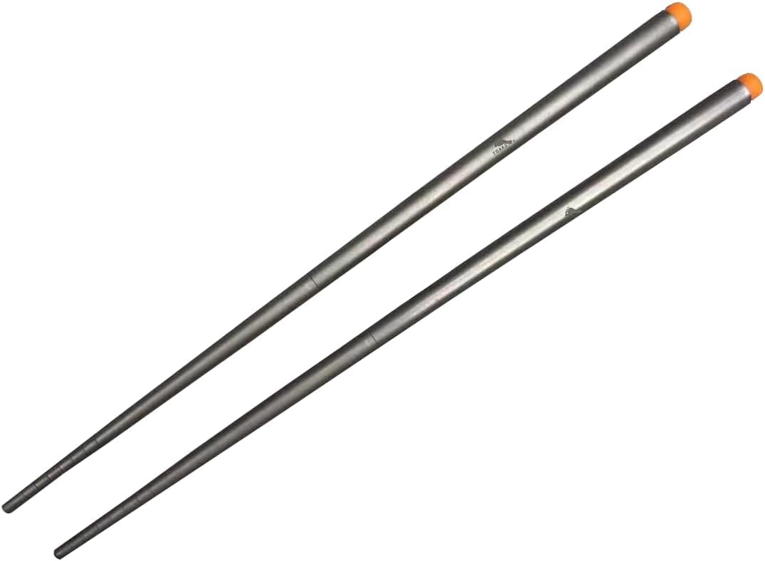 Palillos plegables de titanio TOAKS cubiertos de acampada ligeros cubiertos bushcraft