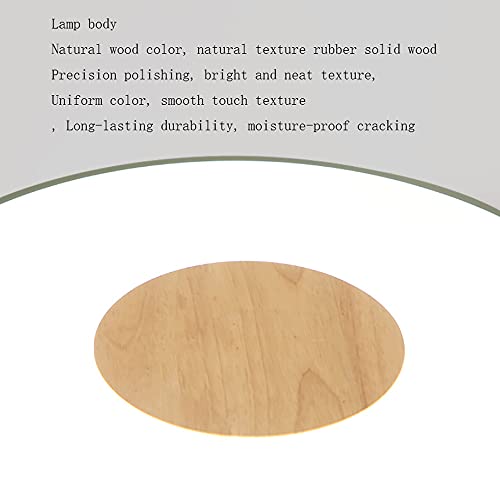 Lampe d'éclairage circulaire blanc froid finitions bois premium - 3