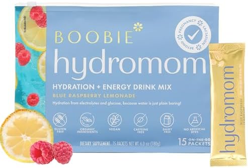 Boobie Hydromom Electrolyte Mix Hydration Boost - Blue Rasp Lemonade 15 Ct
