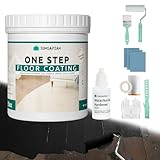 Jungarian All-In-One Interior Floor Coating Kit, Water-based & Low Odor One-Step Floor Paint, High Hardness Waterproof Paint for Ceramic, Porcelain, Fiberglass, Hardwood, Laminate, Vinyl, 35OZ, Black