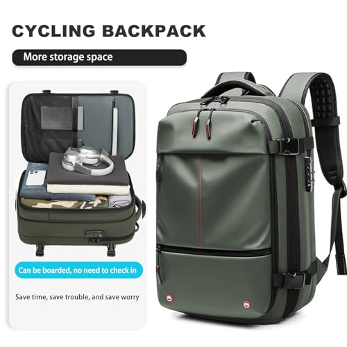 Airback Backpack with Pump, Air Vacuum Vacpack Backpack for Travel, Airpack Backpack with Vacuum Compression Packing (Army Green)4