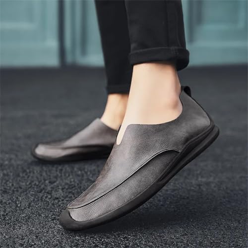 FMURY Genuine Leather Men Shoes Casual Slip On Formal Loafers Men Moccasins Male Driving Shoes Loafers3