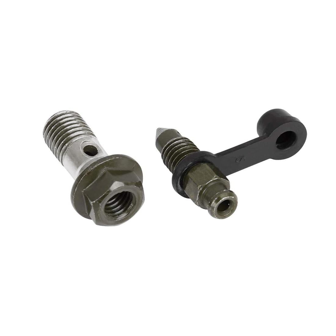 M10x1.25mm Banjo Bolt Bleeder Screw Fuel Line Adapter Fitting Set for Motorcycle Brake Master Cylinder 1996-2020