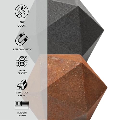 Image of Protopasta Ferromagnetic Iron PLA 3D Printer Filament | ProtoPlant Metal-Filled PLA Plastic Printer Filament with 45% Iron | Patina Friendly Metal Composite Filament | 500g Metallic Spool