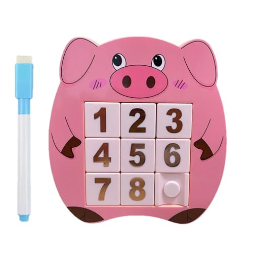 Gevrkjenp ナンバースライドパズル,スライドナンバーパズル | ビスタボードゲーム 数学おもちゃ 数字パズル デジタルゲーム - 数字のスライド チャレンジ イースター子供の日の感謝祭のためのカラフルな安全な頭の体操