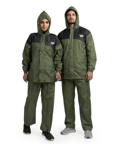 Image of Ranger Unisex 1 Set Rain Suit with Hooded Jacket & Trouser | TPU Coated Bike Riding Wear with Seam Sealed Protection