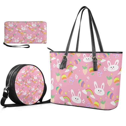 Handbags for Women Shoulder Bags Tote Satchel Hobo 3pcs for Daily Use3