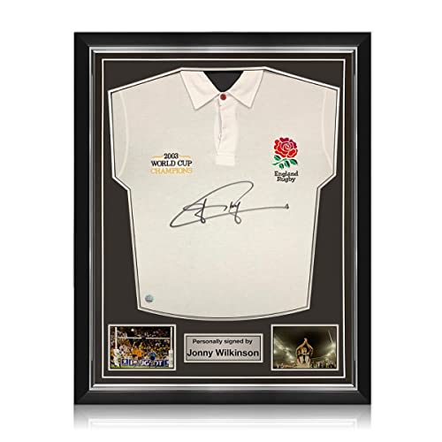 Exclusive Memorabilia Jonny Wilkinson Signed England Rugby Shirt. Superior Frame