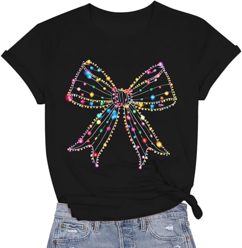 Image of Cat Shirts for Women Butterfly Graphic Tops Dandelion T Shirt Womens Vacation T-Shirt Nature Lover Tee