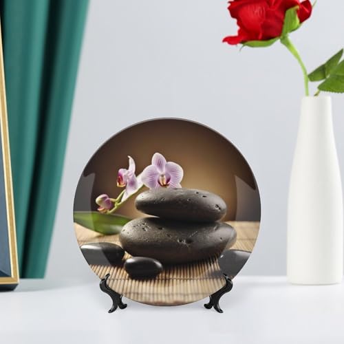 Plato Decorativo Zen Stone Bone China 7 pulgadas miniatura 6