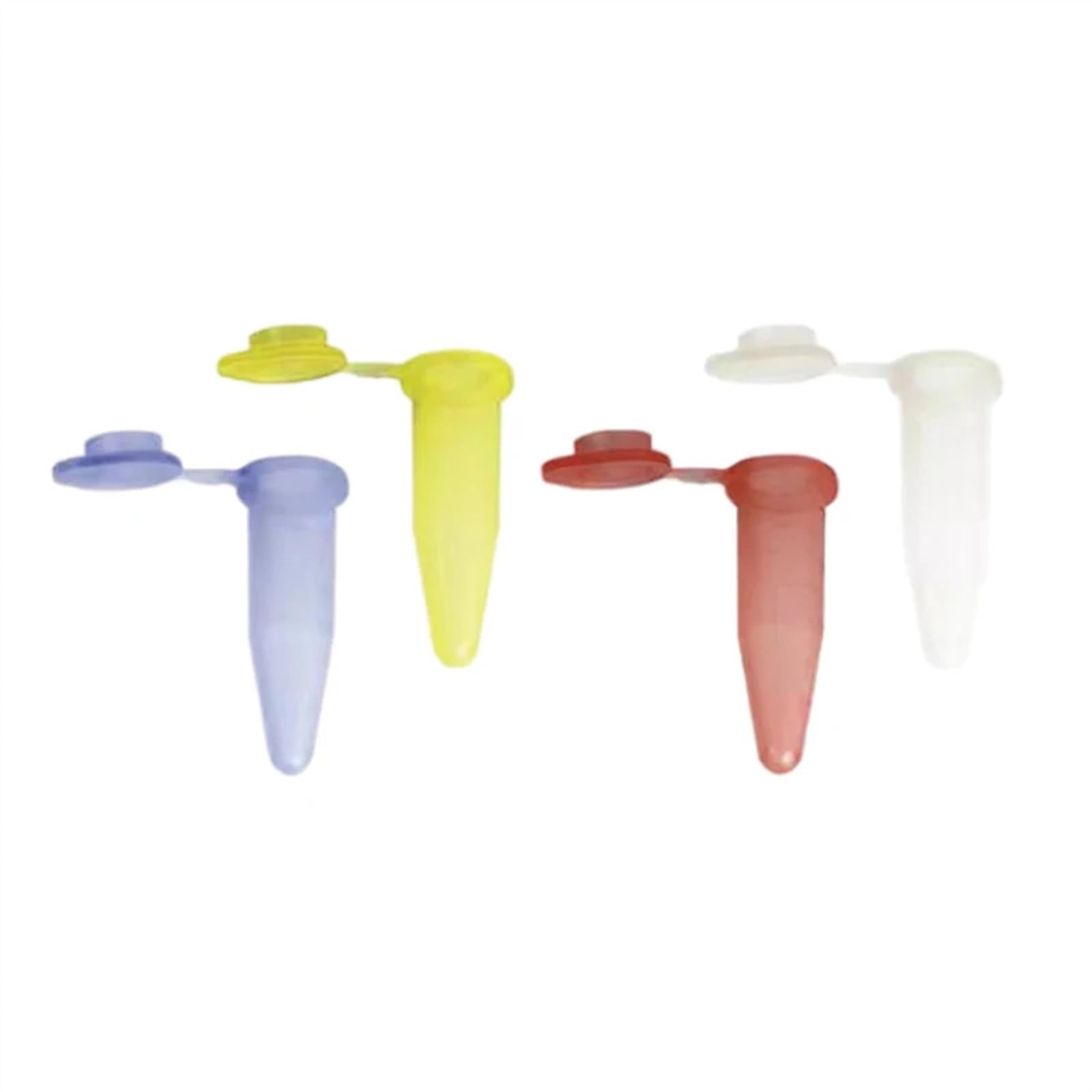 Micro Tube à centrifuger 0.5ml 1.5ml 2ml, bouchon à pression, Tube à essai en plastique de couleur, Tubes à centrifuger de laboratoire avec échelle de couleur aléatoire(2ml 500pcs)