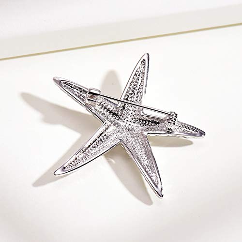 Broche étoile de mer anti-glisse pour fixer un foulard en perles de corsage