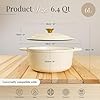 Nuovva Enamelled Cast Iron Dutch Oven Pot with Lid – 6.4 Quart Non Stick Casserole Pot – Heavy Duty & Oven Safe up to 500° F for Bread Baking, Braising, Stews, Roasting – 28cm Cream #1