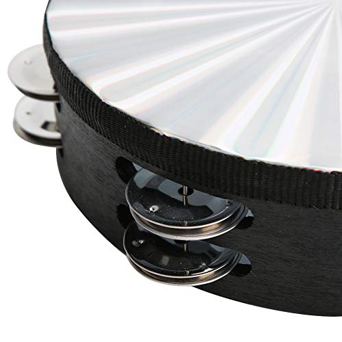 Drfeify 8 Zoll Tambourin Hand Doppelreihig Jingles Percussion Trommel rund Lerninstrument Musik - Image 6