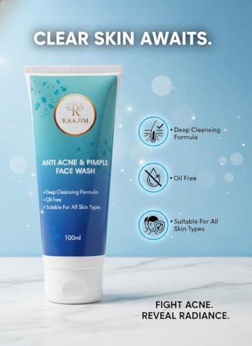 Image of Anti Acne and Pimple Face Wash for Oil Free Deep Cleansing | Purifying Facial Cleanser for Acne Prone Skin | Removes Excess Oil & Dirt, Suitable for All Skin Types (100ml)